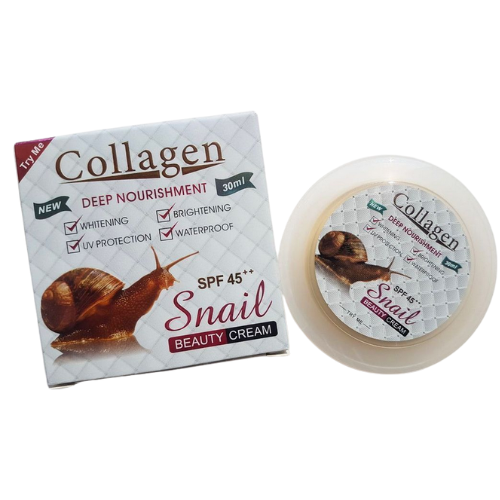 Оптом Крем для обличчя сонцезахисний TRY ME COLLAGEN SNAIL BEAUTY CREAM SPF 45 - 30 мл
