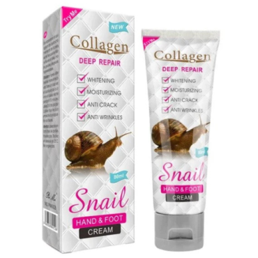 Оптом Крем для шкіри рук та ніг з муцином равлика TRY ME COLLAGEN DEEP REPAIR SNAIL HAND & FOOT CREAM - 80 мл