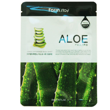 Оптом Тканинна маска з алое FARMSTAY ALOE VISIBLE DIFFERENCE MASK SHEET - 23 мл