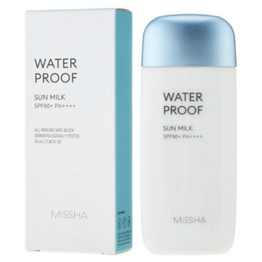 Оптом Водостійке молочко із захистом від сонця MISSHA ALL-AROUND SAFE BLOCK SOFT WATERPROOF SUN MILK - 70 мл