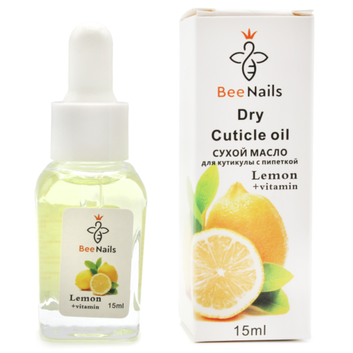Оптом Олійка для кутикули суха з піпеткою з ароматом лимона BEENAILS - 15 мл