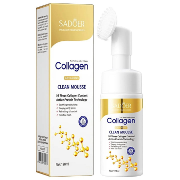 Оптом Пінка-мус для обличчя SADOER COLLAGEN ANTI-AGING CLEAN MOUSSE - 120 мл