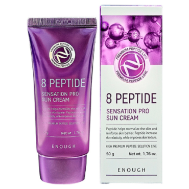 Оптом Сонцезахисний крем для обличчя з пептидами ENOUGH 8 PEPTIDE SENSATION PRO SUN CREAM SPF50+ PA++++ - 50 мл
