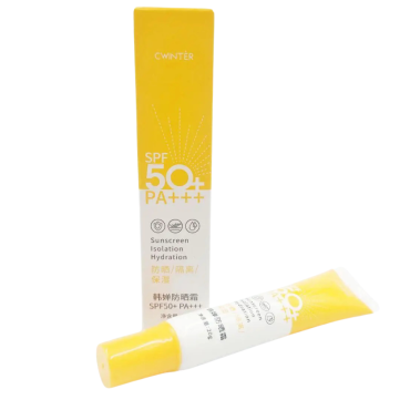 Оптом Освіжаючий зволожуючий cонцезахисний крем від фотостаріння SPF50+ PA+++ CWINTER SUNSCREEN ISOLATION HYDRATION з олією дерева ши - 20 г