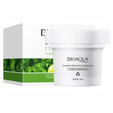 Оптом Скраб пілінг для тіла BIOAQUA AVOCADO MOISTURIZING BODY SCRUB з екстрактом авокадо та шкаралупою грецького горіха, зволожуючй, розгладжуючий - 100 г