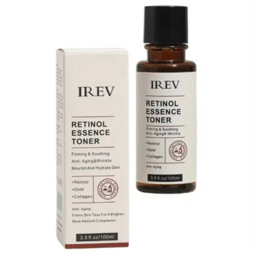 Оптом Зміцнюючий заспокійливий тонер з ретинолом та колагеном IREV RETINOL ESSENCE TONER антивіковий для вирівнювання тону шкіри - 100 мл