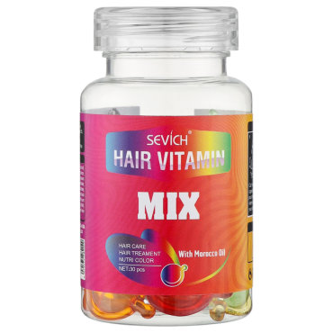 Оптом Капсули для волосся мікс олійка Вітамінний комплекс SEVICH HAIR VITAMIN MIX - 30 шт.