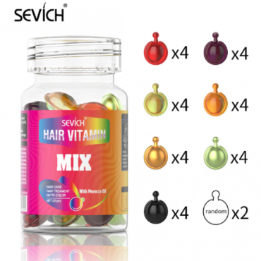 Оптом Капсули для волосся мікс олійка Вітамінний комплекс SEVICH HAIR VITAMIN MIX - 30 шт.