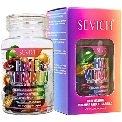Оптом Капсули для волосся мікс олійка Вітамінний комплекс SEVICH HAIR VITAMIN MIX - 30 шт.