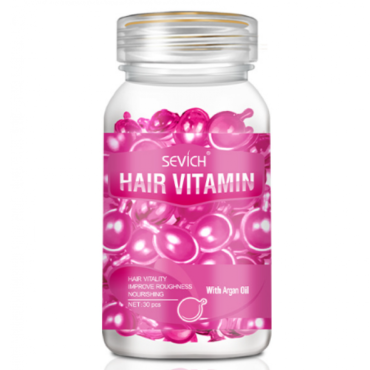 Оптом Вітамінні капсули для волосся з аргановою олією SEVICH HAIR VITAMIN HAIR VITALITY IMPROVE ROUGHNESS NOURISHING WITH ARGAN OIL для зволоження та дзеркального блиску - 30 шт.