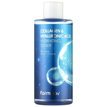 Оптом Тонер з гіалуроном і колагеном FARMSTAY COLLAGEN & HYALURONIC ACID HYDRATING TONER - 300 мл