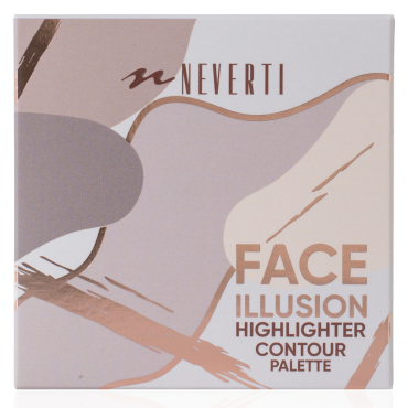 Оптом Палетка для контурингу обличчя 3 в 1 BOGENIA FACE ILLUSION MIX HIGHLIGHTER CONTOUR PALETTE NEVERTI NP208