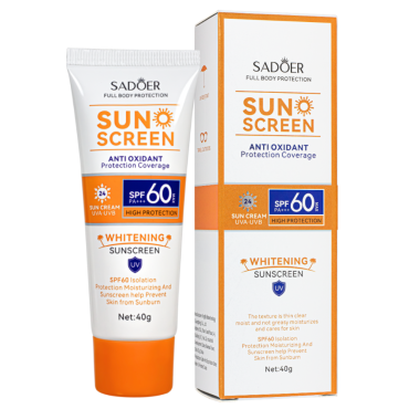 Оптом Сонцезахисний крем для обличчя SADOER SUN SCREEN ANTI OXIDANT PROTECTION COVERAGE S
