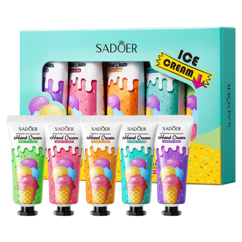 Оптом Набір кремів для рук парфумований "Морозиво" SADOER ICECREAM - 5*20 г
