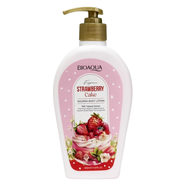Оптом Лосьйон для тіла "Полуничний торт" з екстрактом полуниці BIOAQUA STRAWBERRY CAKE - 400 мл