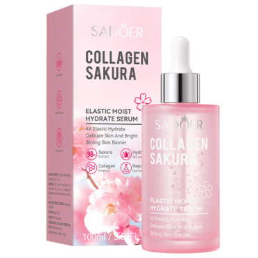 Оптом Сироватка для обличчя з екстрактом сакури та колагеном SADOER COLLAGEN SAKURA ELASTIC MOIIST HYDRATE SERUM - 100 мл