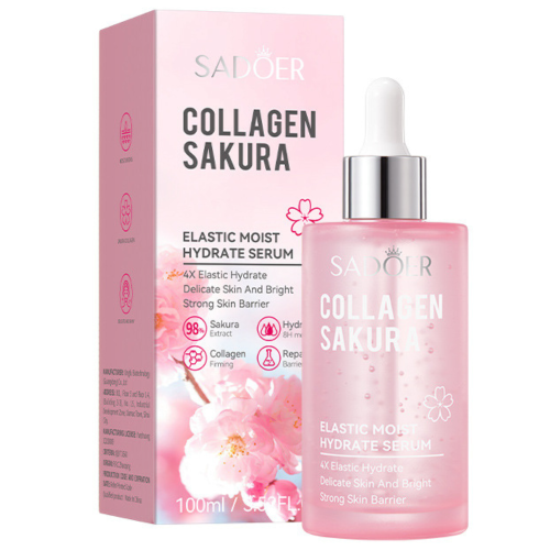 Оптом Сироватка для обличчя з екстрактом сакури та колагеном SADOER COLLAGEN SAKURA ELASTIC MOIIST HYDRATE SERUM - 100 мл