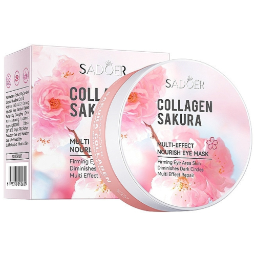 Оптом Гідрогелеві патчі з екстрактом квітів сакури та колагеном SADOER COLLAGEN SAKURA EYE MASK - 80 г, 60 шт.