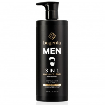 Оптом Чоловічий засіб MAN 3 IN 1 HAIR FACE BODY WASH BOGENIA BG450 №001 – 500 мл