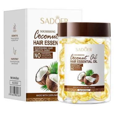 Оптом Поживні капсули для волосся з екстрактом кокосової олії SADOER COCONUT OIL HAIR ESSENTIAL OIL - 30 шт.