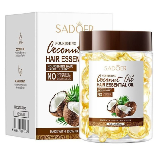 Оптом Поживні капсули для волосся з екстрактом кокосової олії SADOER COCONUT OIL HAIR ESSENTIAL OIL - 30 шт.