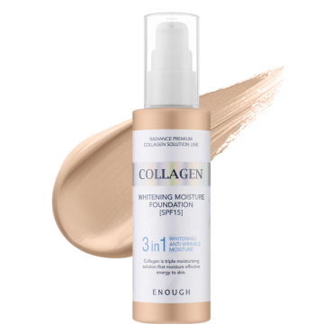 Оптом Тональна основа "3в1" ENOUGH COLLAGEN WHITENING MOISTURE FOUNDATION 3 IN 1 SPF15 - 100 мл