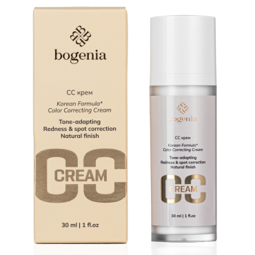 Оптом СС крем з мікрокапсулами BOGENIA BG 614 CC CREAM COLOR CORRECTING CREAM TONE-ADAPTING NATURAL FINISH - 30 мл