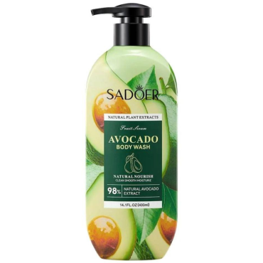 Оптом Крем-гель для душу з екстрактом авокадо SADOER AVOCADO BODY WASH - 400 мл