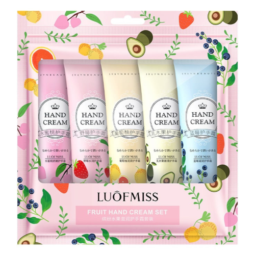 Оптом Набір фруктових кремів для рук LUOFMISS FRUIT HAND CREAM SET - 5* 30 г