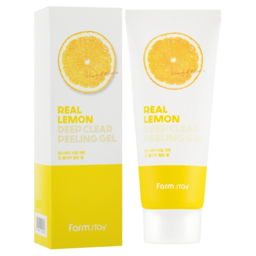 Оптом Пілінг-гель із лимоном FARMSTAY REAL LEMON DEEP CLEAR PEELING GEL - 100 мл