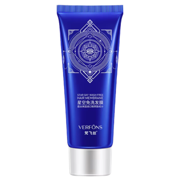 Оптом Незмивна зволожуюча Маска для сухого та кучерявого волосся з гіалуронової кислотою VERFONS STAR SKY WASH FREE HAIR MEMBRANE - 80 г
