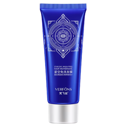 Оптом Незмивна зволожуюча Маска для сухого та кучерявого волосся з гіалуронової кислотою VERFONS STAR SKY WASH FREE HAIR MEMBRANE - 80 г