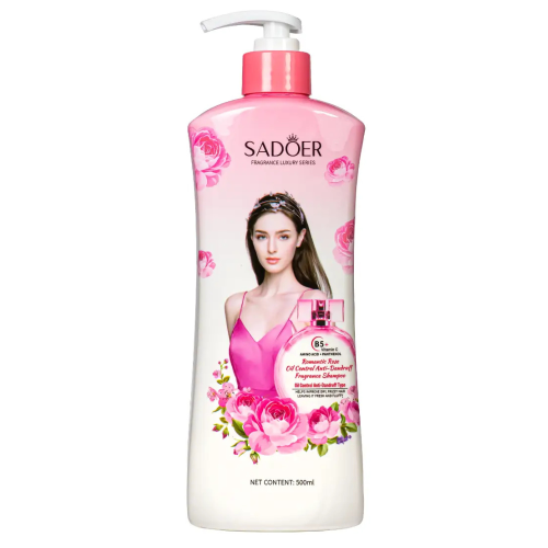 Оптом Парфумований шампунь з екстрактом троянди від лупи SADOER ROMANTIC ROSE SHAMPOO - 500 мл Оптом Парфумований шампунь з екстрактом троянди від лупи SADOER ROMANTIC ROSE SHAMPOO - 500 мл