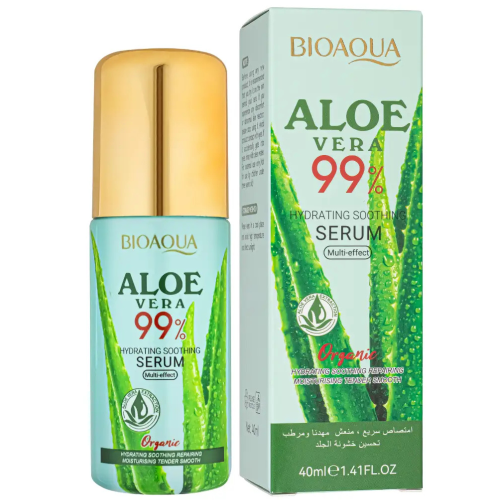 Оптом Сироватка для обличчя з екстрактом алое вера BIOAQUA ALOE VERA 99% HYDRATING SOOTHING SERUM – 40 мл