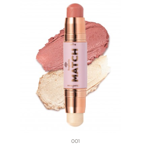 Оптом Хайлайтер+рум'яна Богенія BOGENIA MATCH STICK HIGHLIGHTER & BLUSH BG637 - 12 г