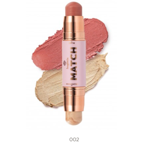 Оптом Хайлайтер+рум'яна Богенія BOGENIA MATCH STICK HIGHLIGHTER & BLUSH BG637 - 12 г