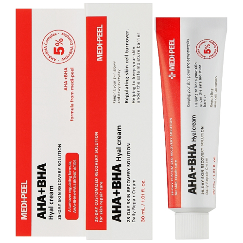 Оптом Крем для обличчя з кислотами MEDI-PEEL AHA BHA 28 Days Hyal Cream - 30 мл Оптом Крем для обличчя з кислотами MEDI-PEEL AHA BHA 28 Days Hyal Cream - 30 мл