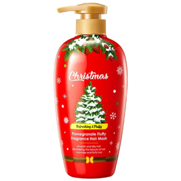 Оптом  Маска для волосся з екстрактом граната Новорічна SADOER CHRISTMAS FRAGRANCE HAIR MASK - 500 мл