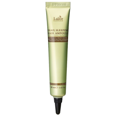 Оптом Нічна незмивна маска-сироватка для пошкодженого волосся LADOR SNAIL SLEEPING HAIR AMPOULE - 20 мл