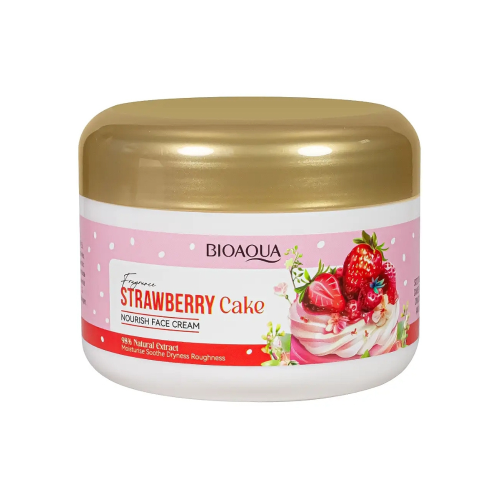 Оптом Поживний крем для обличчя з екстрактом полуниці, алое та центели BIOAQUA STRAWBERRY CAKE NOURISH FACE CREAM