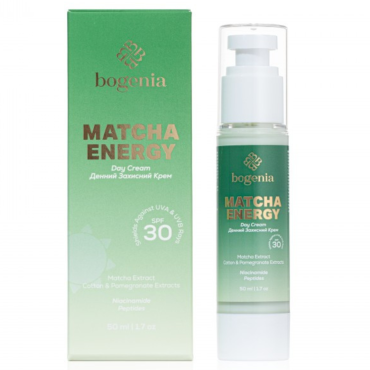 Оптом Денний крем з матчею MATCHA DAY CREAM FLUID SPF 30 BOGENIA BG459 №001 - 50 мл