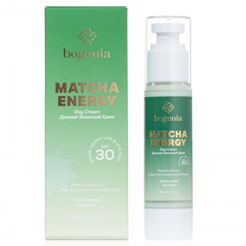 Оптом Денний крем з матчею MATCHA DAY CREAM FLUID SPF 30 BOGENIA BG459 №001 - 50 мл