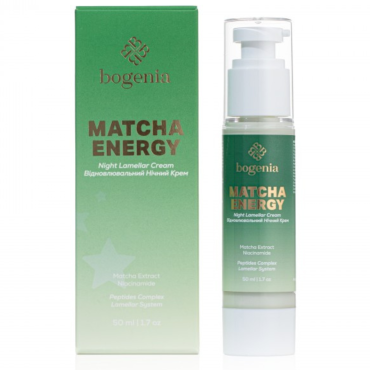 Оптом Нічний ламеллярний крем з матчею MATCHA LAMELLAR NIGHT CREAM BOGENIA BG459 №002 - 50 мл