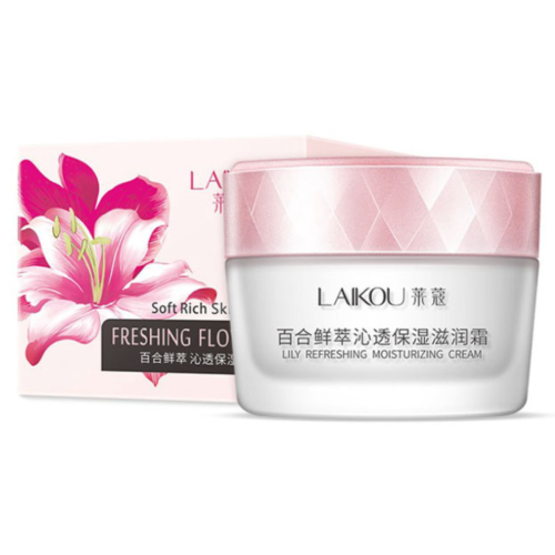 Оптом Крем для обличчя зволожуючий антивіковий LAIKOU FRESHING FLOWERS CREAM - 50 г