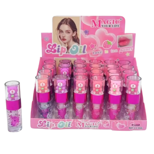 Оптом Блиск для губ "Рожеві Ведмедики" з екстрактом полуниці і медом MAGIC YOUR LIFE LOVE TEA HONEY BEARS