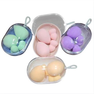 Оптом Набір спонжів BEAUTY BLENDER б’юті-блендерів 4 в 1 (2 краплі + 2 фігурні міні)