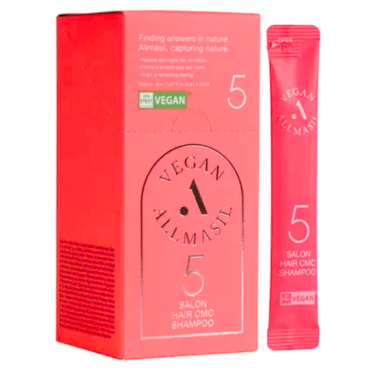 Оптом Зміцнюючий шампунь для волосся з амінокислотами MASIL ALLMASIL VEGAN 5 SALON HAIR CMC SHAMPOO - 8 мл Оптом Зміцнюючий шампунь для волосся з амінокислотами MASIL ALLMASIL VEGAN 5 SALON HAIR CMC SHAMPOO - 8 мл