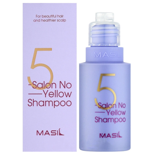 Оптом Низькокислотний шампунь для блондинок MASIL 5 SALON NO YELLOW SHAMPOO - 50 мл