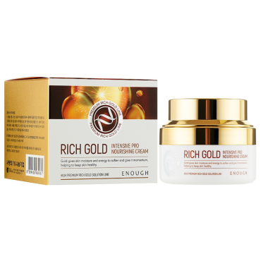 Оптом Крем для обличчя з іонами золота ENOUGH RICH GOLD INTENSIVE PRO NOURISHING CREAM - 50 мл Оптом Крем для обличчя з іонами золота ENOUGH RICH GOLD INTENSIVE PRO NOURISHING CREAM - 50 мл