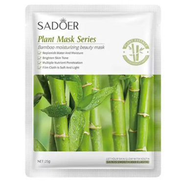 Оптом Омолоджуюча тканинна маска від зморшок та пігментації підтягуючи, з екстрактом бамбука SADOER PLANT MASK SERIES BAMBOO MOISTURIZING BEAUTY MASK - 20 г Оптом Омолоджуюча тканинна маска від зморшок та пігментації підтягуючи, з екстрактом бамбука SADOER PLANT MASK SERIES BAMBOO MOISTURIZING BEAUTY MASK - 20 г